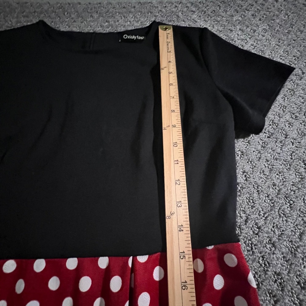 Oxiuly Fashion Minnie Dress Women XL Red Polka Dot Disneybound Retro Pockets - Picture 6 of 9